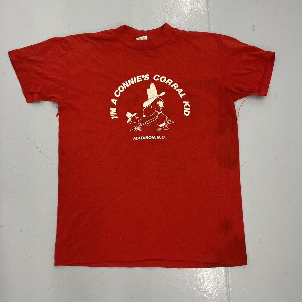 Vintage 80s Snoopy Madison North Carolina Red T-Shirt